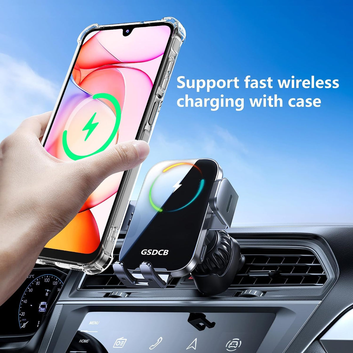 Phone Case for Samsung Galaxy A17 5G Case, Samsung A17 5G Case with Tempered Glass Screen Protector, Soft Flexible TPU Slim Fit Shockproof Phone Cover for Women Men Girl Boy (Clear-Flower)