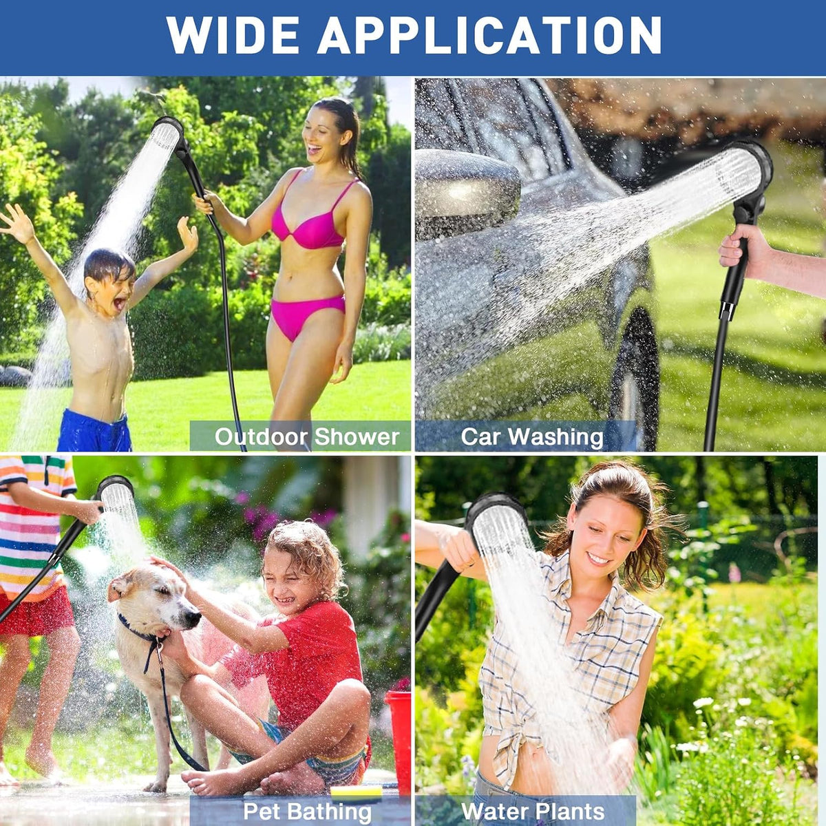 7800Mah Upgrade Portable Camping Shower with Digital Display & Temperature