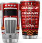 Truckers Coffee Mugs Tumbler Stainless Steel Tumblers Travel Insulated Mug Cup 20 Oz Decor Gifts for Dad Truck Lovers Drivers Men Trucker Driver on Christmas Accessories