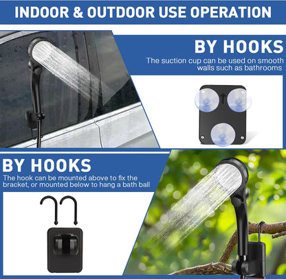 7800Mah Upgrade Portable Camping Shower with Digital Display & Temperature