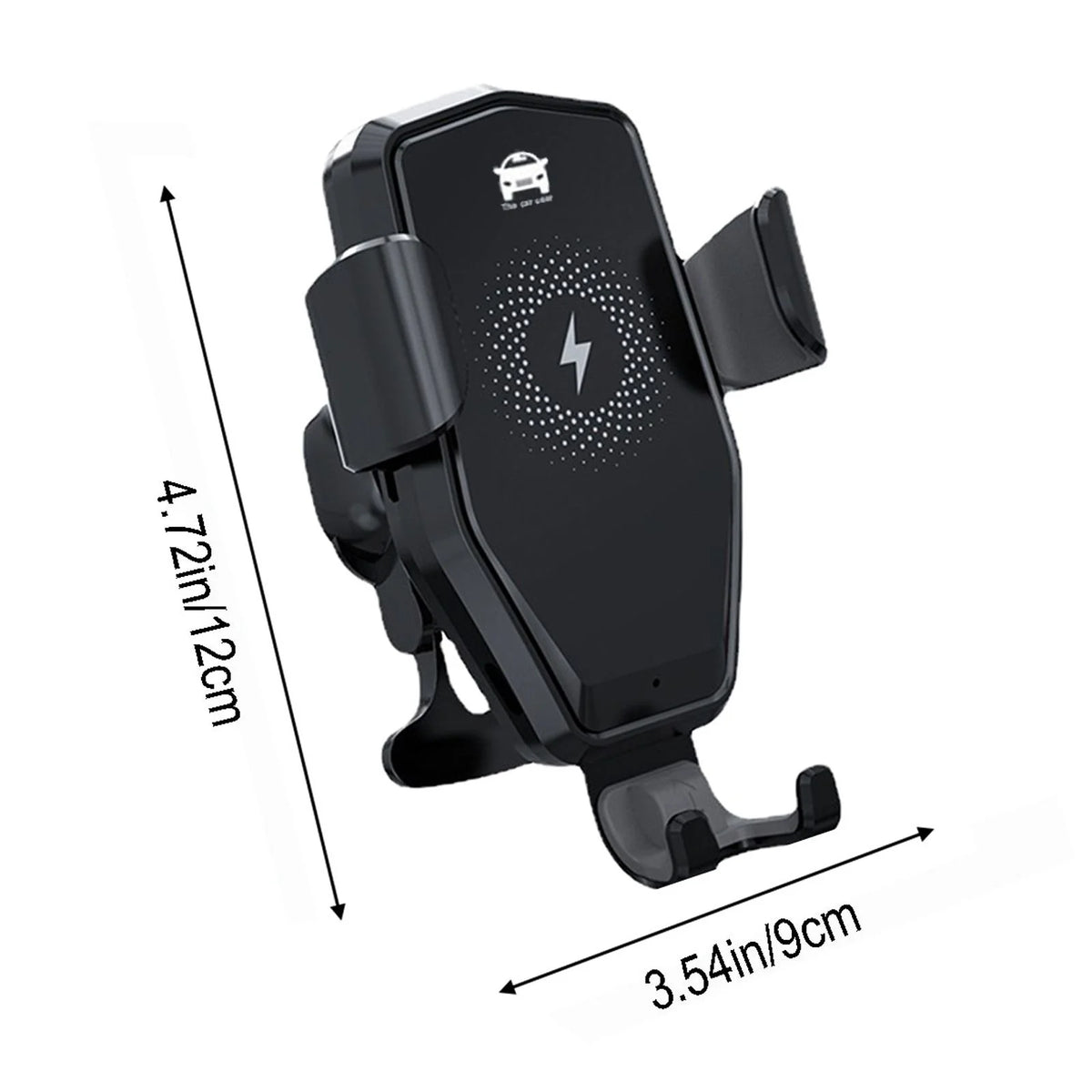 15W Fast Wireless Car Charger with Type-C Interface, Automatic Clamping Air Vent Phone Mount Holder, 360° Adjustable Rotation Car Navigation Charger for Iphone Samsung Android