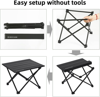 Portable Camping Table Ultralight Aluminum Camp Table Folding Beach Table for Camping Hiking Backpacking Outdoor Picnic