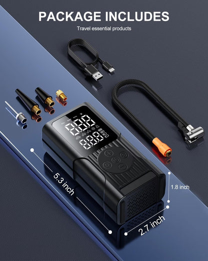 Tire Inflator Portable Air Compressor,180Psi & 20000Mah Cordless Car Air Pump