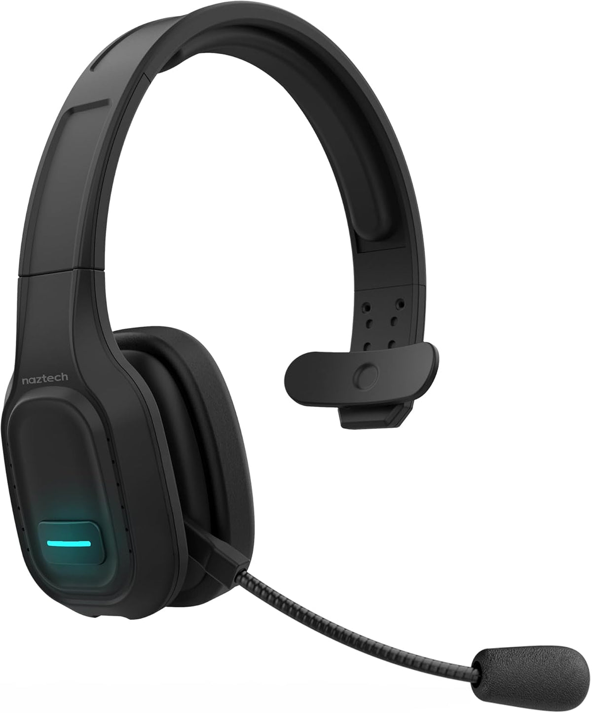 Trucker Bluetooth Headset with Microphone - Wireless Headset with Mic and Noise Canceling Technology, Adjustable Headband, for Truck Drivers, Home Office, Work and Driving