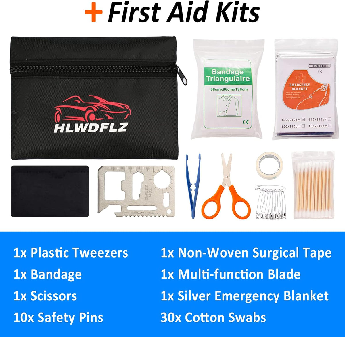 Car Roadside Emergency Kit - 86Pcs Winter Traveler Safety Road Side Assistance Kits, Car Kit Essentials for Men, Women, Teen