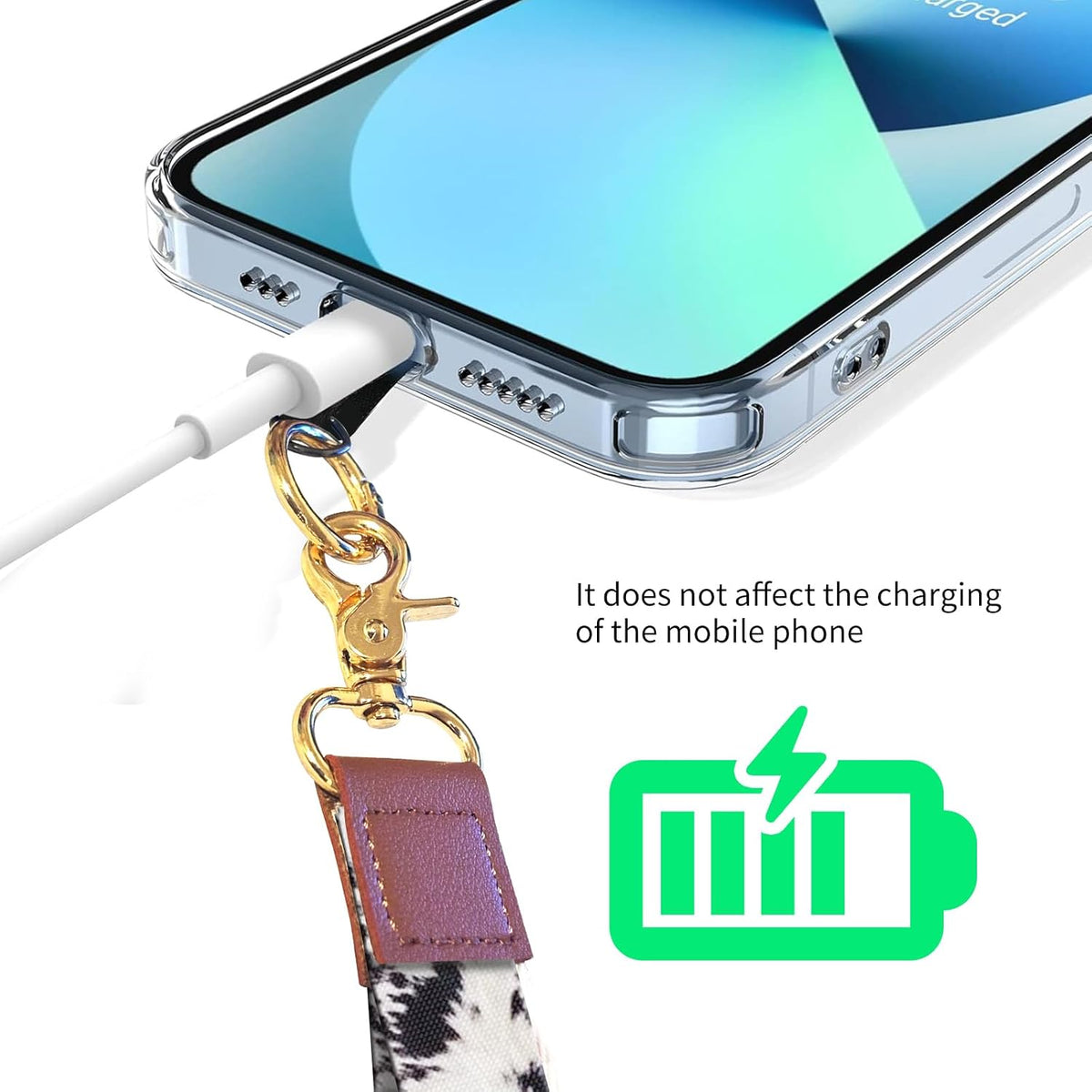 Cell Phone Lanyard Adjustable Crossbody Strap, Cute Phone Neck Wristlet Wrist Strap Patch for Keys Case Accessories