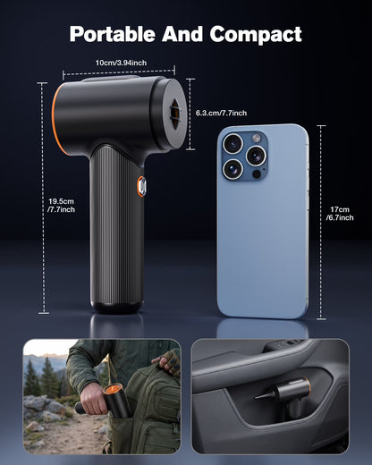 Portable Car Vacuum, Handheld Vacuum Cleaner with Brushless Motor, Car Handheld Vacuum for Home, Car, Office