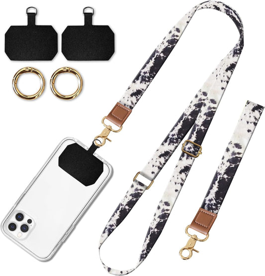 Cell Phone Lanyard Adjustable Crossbody Strap, Cute Phone Neck Wristlet Wrist Strap Patch for Keys Case Accessories