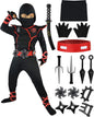 Halloween Ninja Costume, Ninja Outfit Set for Kids, Halloween Costumes for Boys Dress up Party