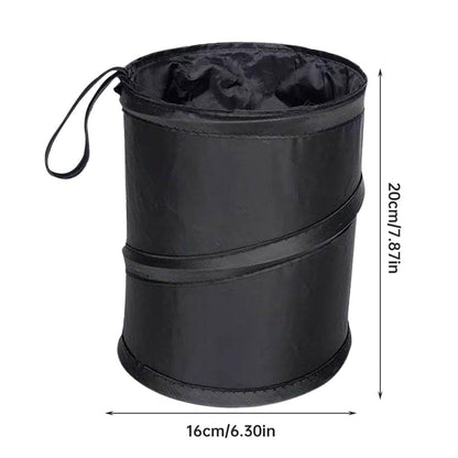 2PCS Car Trash Can - Mini Collapsible Pop-Up Car Garbage Can | Waterproof Hanging Car Trash Bag W/Elastic Band,Portable Garbage Bin for Car/Home,Travel