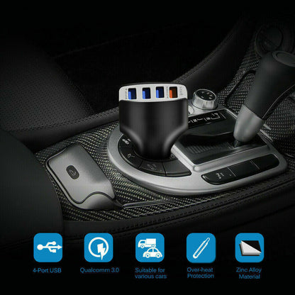 2 3 4 Port USB Fast Car Charger PD Adapter for Samsung Iphone Android Samsung