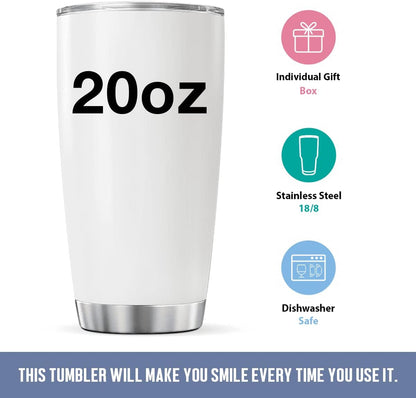 Truckers Coffee Mugs Tumbler Stainless Steel Tumblers Travel Insulated Mug Cup 20 Oz Decor Gifts for Dad Truck Lovers Drivers Men Trucker Driver on Christmas Accessories