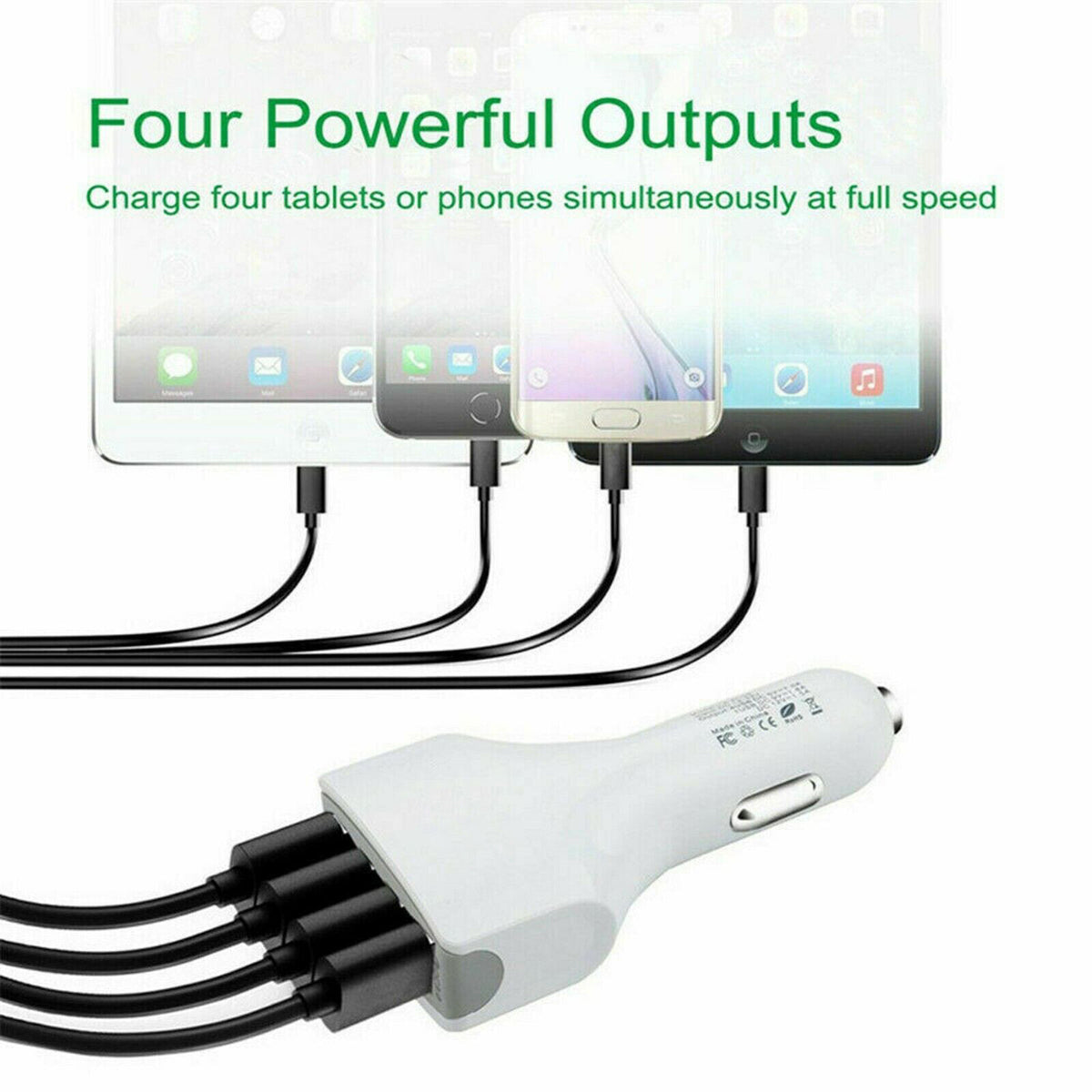 2 3 4 Port USB Fast Car Charger PD Adapter for Samsung Iphone Android Samsung