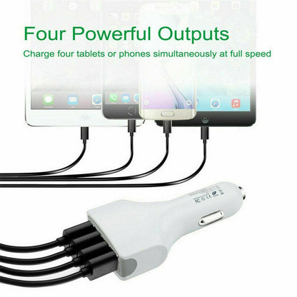 2 3 4 Port USB Fast Car Charger PD Adapter for Samsung Iphone Android Samsung