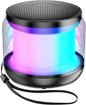 Mini Portable Bluetooth Speaker, TWS Pairing Bass LED Lights, Rechargeable | Long Playtime, Stereo Sound, BT 5.3, Home & Outdoor, AUX Input, TF Card, Lanyard, Christmas Birthday Gifts for Men Women Kids