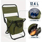 Green Large Portable Folding Camping Chair,Aluminum Alloy Bracket， Lightweight Backrest with Storage Bag, Heavy Duty Load Bearing Outdoor Seat for Camping, Hunting, Fishing, Hiking, Beach