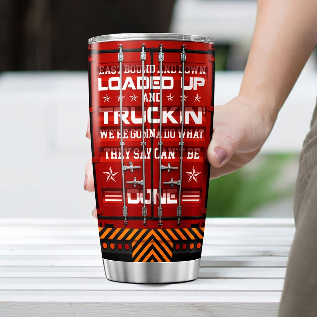 Truckers Coffee Mugs Tumbler Stainless Steel Tumblers Travel Insulated Mug Cup 20 Oz Decor Gifts for Dad Truck Lovers Drivers Men Trucker Driver on Christmas Accessories
