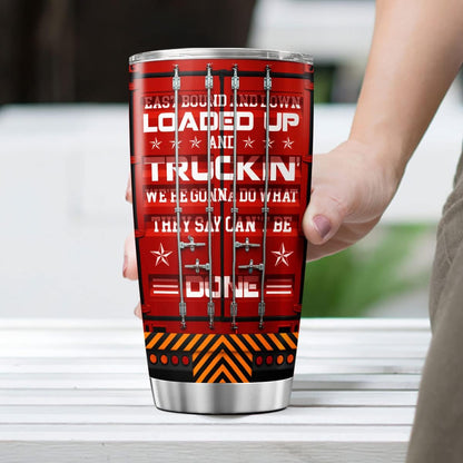 Truckers Coffee Mugs Tumbler Stainless Steel Tumblers Travel Insulated Mug Cup 20 Oz Decor Gifts for Dad Truck Lovers Drivers Men Trucker Driver on Christmas Accessories