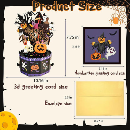 Horrible 3D Ghost Halloween Card Gifts Decoration for Adult Friend | Funny Halloween Pop up Cards for Women Men Him Her，Idea for Party Decoration and Celebration，Envelope Included，