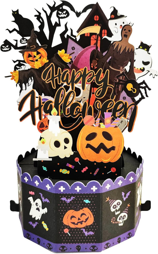 Horrible 3D Ghost Halloween Card Gifts Decoration for Adult Friend | Funny Halloween Pop up Cards for Women Men Him Her，Idea for Party Decoration and Celebration，Envelope Included，