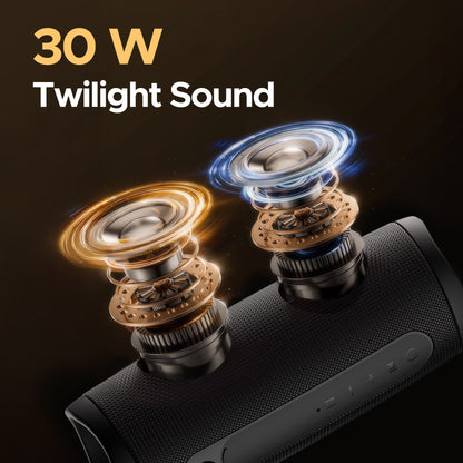Bluetooth Speaker, Wireless Portable Bluetooth Speaker with IPX7 Waterproof, up to 30H Playtime,30W Powerful Bass,Bt5.4,Led Lights,Tws Pairing for Home/Party/Outdoor/Beach,Birthday Gift