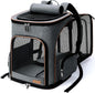 Large Cat Backpack Expandable Pet Carrier Backpack,  Dog Backpack Carrier for Small Dogs and Medium Cats, Grey