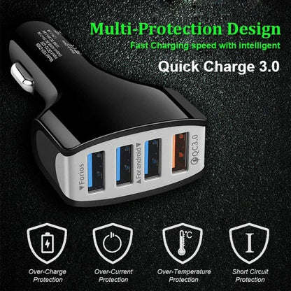 2 3 4 Port USB Fast Car Charger PD Adapter for Samsung Iphone Android Samsung