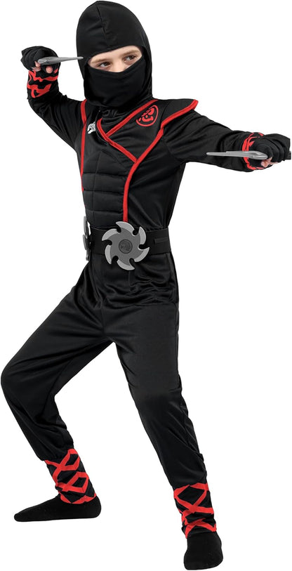Halloween Ninja Costume, Ninja Outfit Set for Kids, Halloween Costumes for Boys Dress up Party