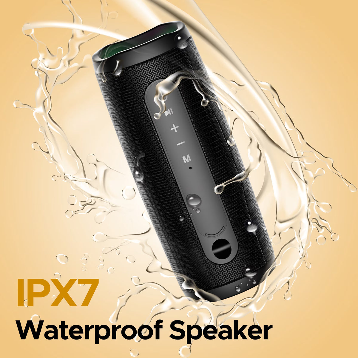 Bluetooth Speaker, Wireless Portable Bluetooth Speaker with IPX7 Waterproof, up to 30H Playtime,30W Powerful Bass,Bt5.4,Led Lights,Tws Pairing for Home/Party/Outdoor/Beach,Birthday Gift