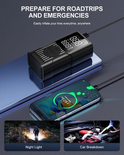Tire Inflator Portable Air Compressor,180Psi & 20000Mah Cordless Car Air Pump