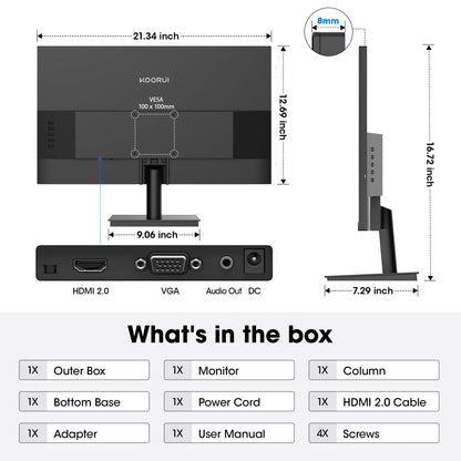 24" FHD 1080P Gaming Monitor, 144Hz Computer Monitor, New, E2411K