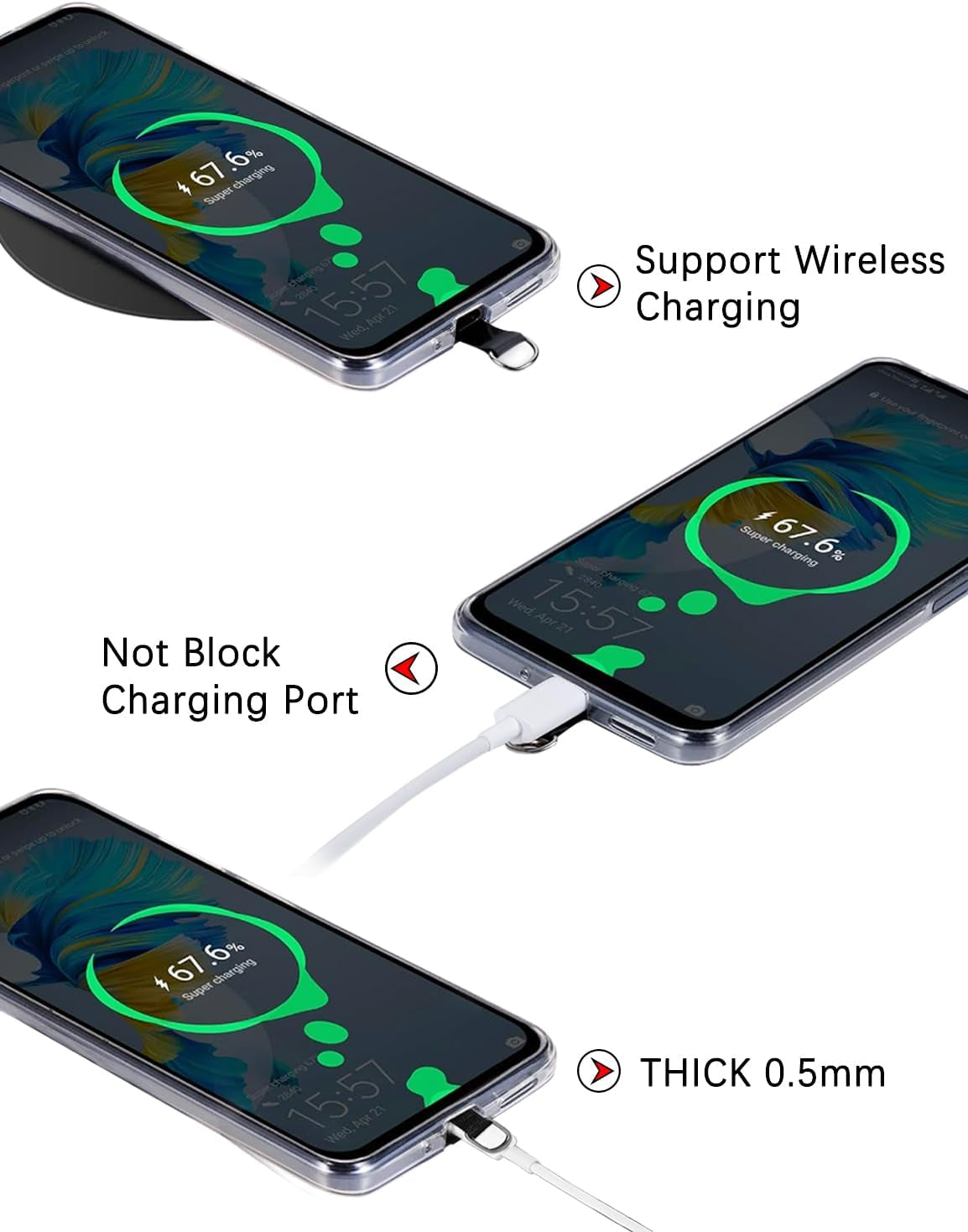 Phone Tether Tab, 4 Pcs Universal Phone Lanyard Tab Used with Crossbody Strap, for Cell Phone Cases