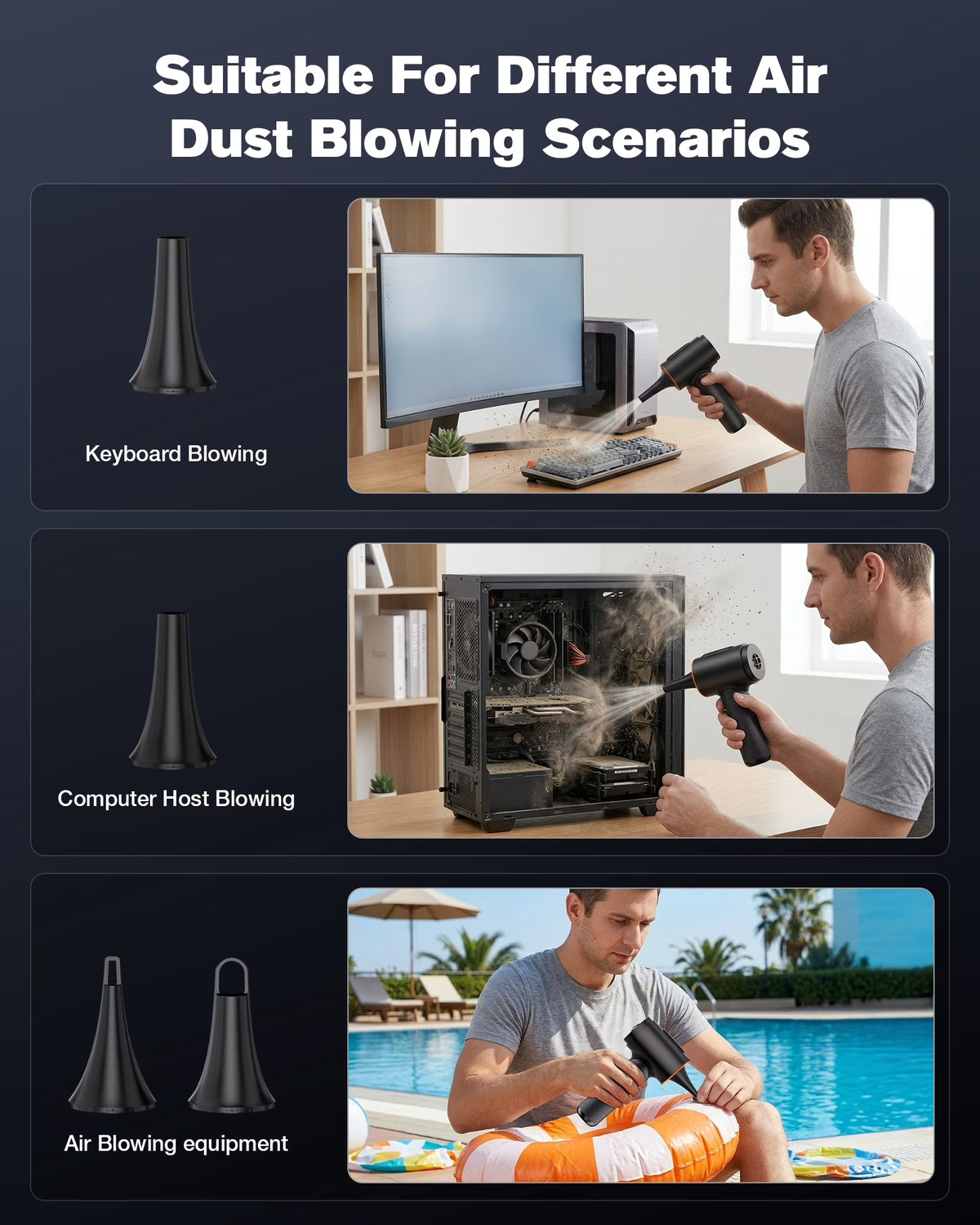 Portable Car Vacuum, Handheld Vacuum Cleaner with Brushless Motor, Car Handheld Vacuum for Home, Car, Office