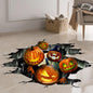 Halloween Floor Stickers, 3D Halloween Floor Decoration, Halloween Wall Window Decals Removable, Halloween Pumpkin Decoration Stickers, Halloween Scary Stickers for Home Office Party Decors