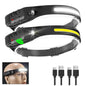 USB Rechargeable LED Sensor Headlamp COB Headlight Head Torch Work Light Waterproof Headlamp for Fishing Camping Lantern