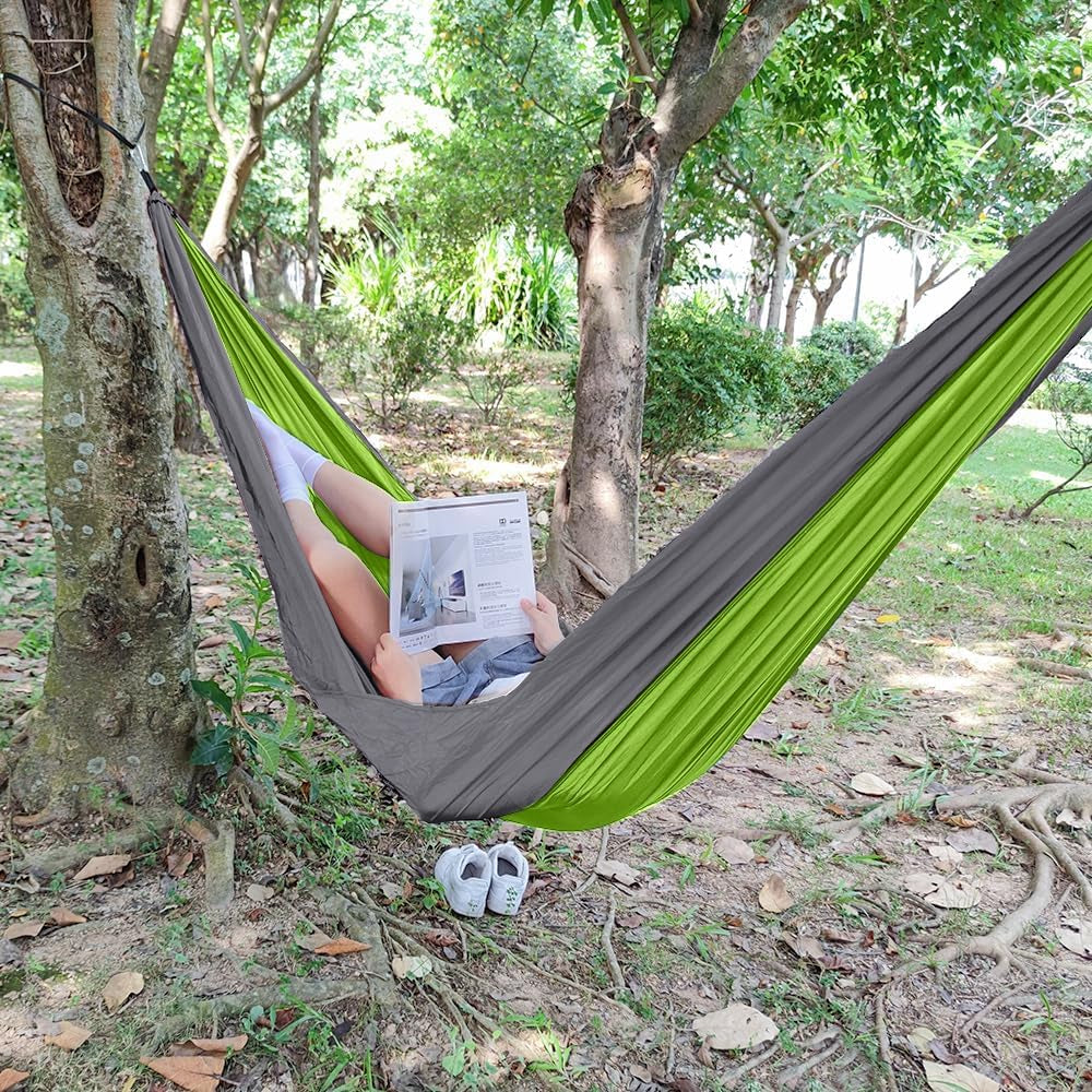 Camping Hammock 400Lbs Capacity Portable Hammock for Outside, Backyard, Travel, Backpacking, Beach