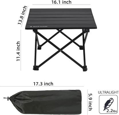 Portable Camping Table Ultralight Aluminum Camp Table Folding Beach Table for Camping Hiking Backpacking Outdoor Picnic