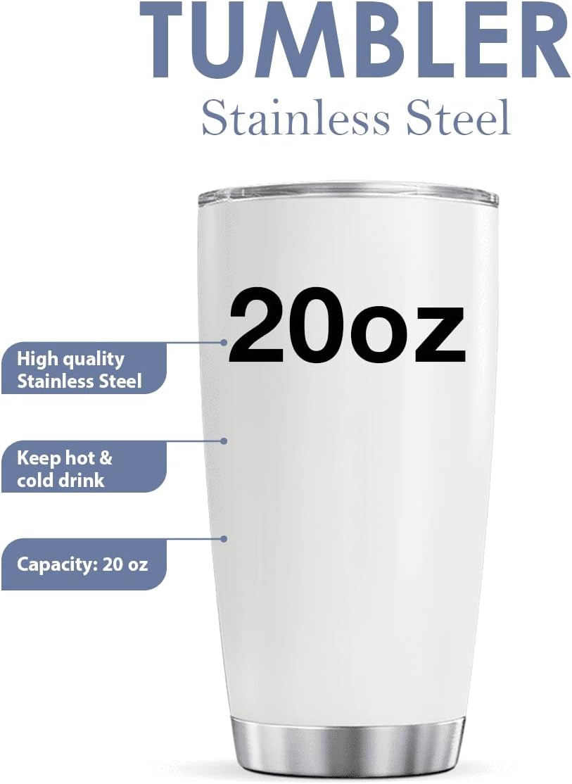 Truckers Coffee Mugs Tumbler Stainless Steel Tumblers Travel Insulated Mug Cup 20 Oz Decor Gifts for Dad Truck Lovers Drivers Men Trucker Driver on Christmas Accessories