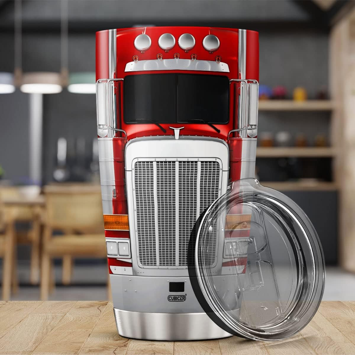 Truckers Coffee Mugs Tumbler Stainless Steel Tumblers Travel Insulated Mug Cup 20 Oz Decor Gifts for Dad Truck Lovers Drivers Men Trucker Driver on Christmas Accessories