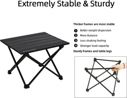 Portable Camping Table Ultralight Aluminum Camp Table Folding Beach Table for Camping Hiking Backpacking Outdoor Picnic
