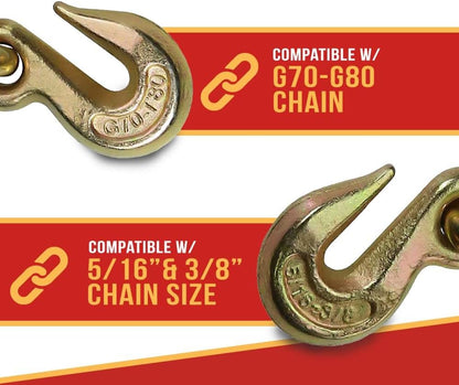 (4 Pack) 5/16-3/8 Peerless Quikbinder Tow Chain Ratchet Binder H5125-0658