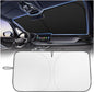 2026 Upgraded Thickened Car Windshield Sun Shade with Soccer Plaid Design,Foldable Sun Shade for Car Windshield with Storage Bag,57"X31.5" Portable Sunshade for Cars Windshields